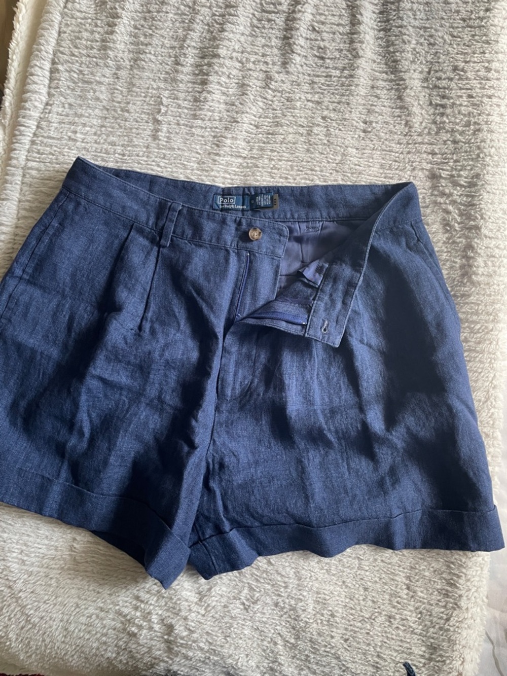 Polo by Ralph Lauren Indigo Linen Blend Shorts